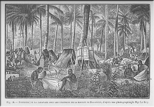 Lager der Karawanentr&auml;ger in Bagamoyo