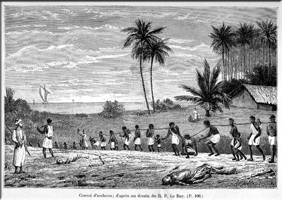 Sklaven kommen in Bagamoyo an